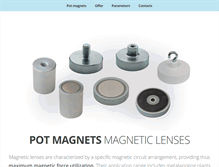 Tablet Screenshot of pot-magnets.com